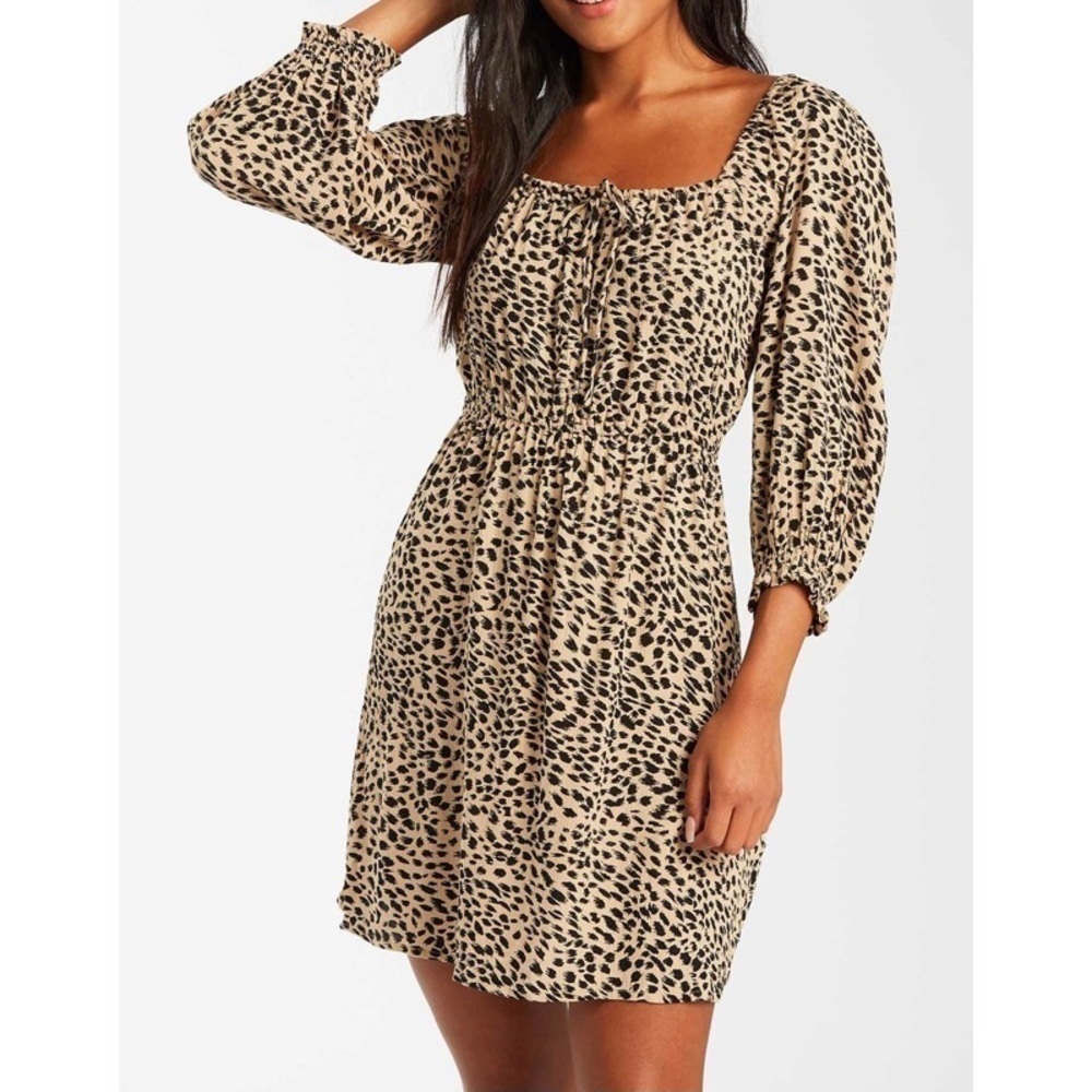 NEW BILLABONG Animal Print Riviera Mini Dress